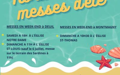Horaires des messes vacances et rentrée