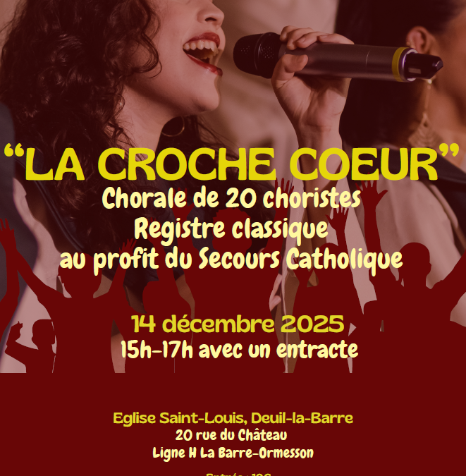 Chorale de 20 choristes Dimanche 14 décembre 2025 à Saint Louis
